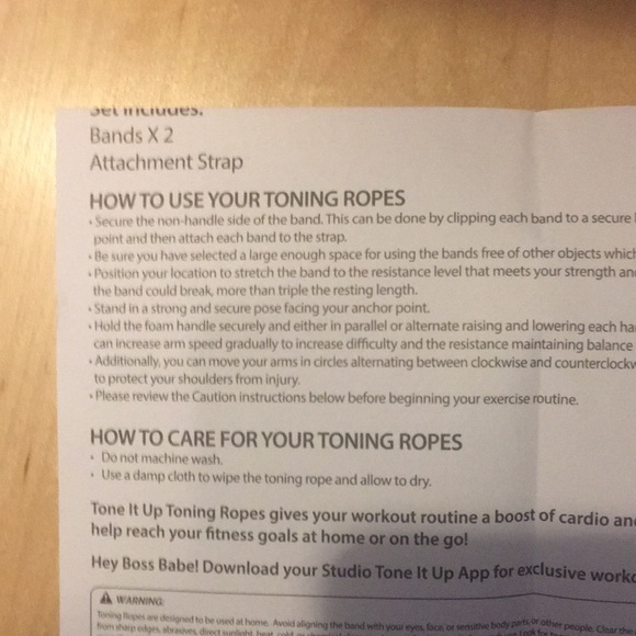 New Booty Band & Tone It Up Toning Ropes - Picture 6 of 14